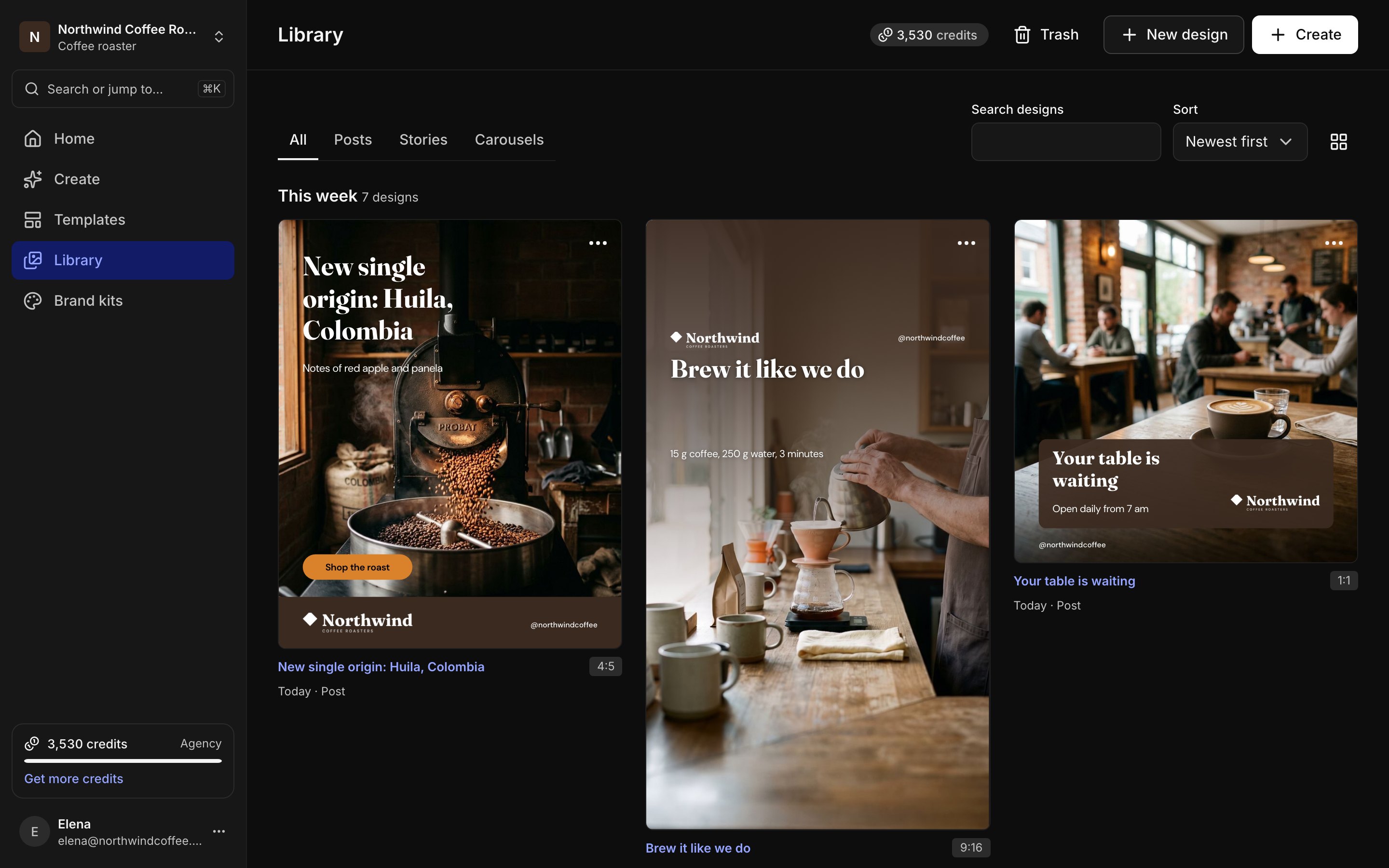 The Library with Northwind posts and stories