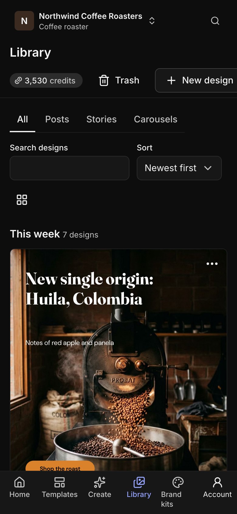 The library on a phone